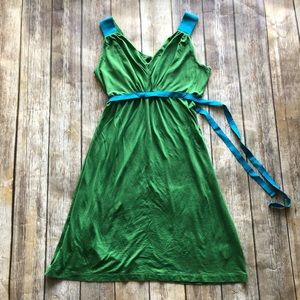 Boden Green and Blue Jersey Dress